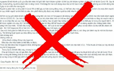 Bộ Y tế bác bỏ thông tin sai sự thật về COVID-19