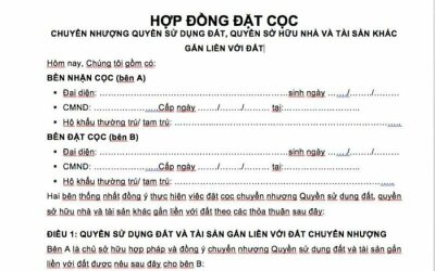 Hợp đồng đặt cọc công chứng lạy lục năn nỉ bên mua ra ký hủy