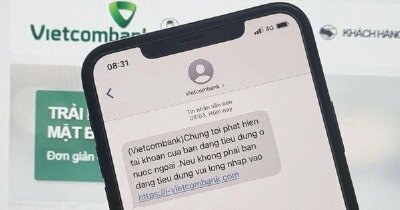 Cảnh báo người dùng khi nhận được tin nhắn có tên miền mạo danh ngân hàng
