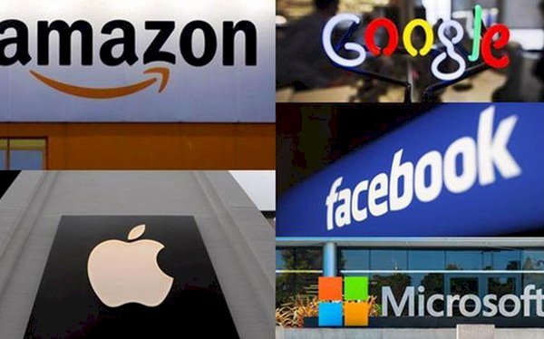 7 hãng công nghệ lớn nhất của Mỹ có tổng vốn hoá gần 10 nghìn tỷ USD